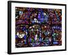 Stained Glass of the Last Judgment in Bourges Cathedral, Bourges, Cher, France, Europe-null-Framed Photographic Print