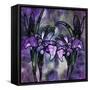 Stained Glass Orchids-Mindy Sommers-Framed Stretched Canvas