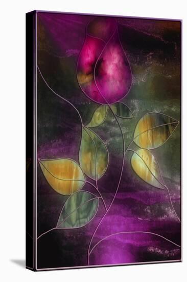 Stained Glass Rose-Mindy Sommers-Stretched Canvas