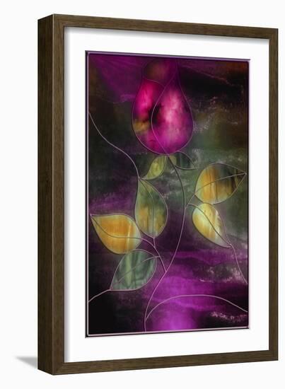 Stained Glass Rose-Mindy Sommers-Framed Giclee Print