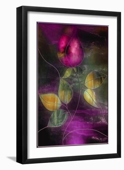 Stained Glass Rose-Mindy Sommers-Framed Giclee Print