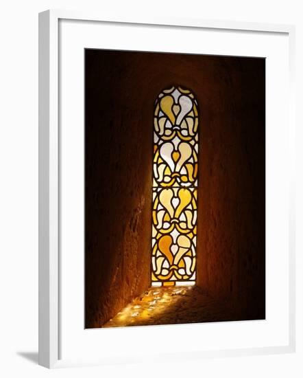 Stained Glass, Thoronet Abbey Church, Thoronet, Var, Provence, France, Europe-null-Framed Photographic Print