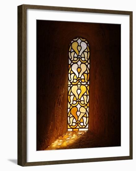 Stained Glass, Thoronet Abbey Church, Thoronet, Var, Provence, France, Europe-null-Framed Photographic Print