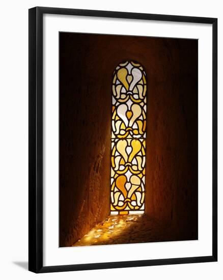 Stained Glass, Thoronet Abbey Church, Thoronet, Var, Provence, France, Europe-null-Framed Photographic Print