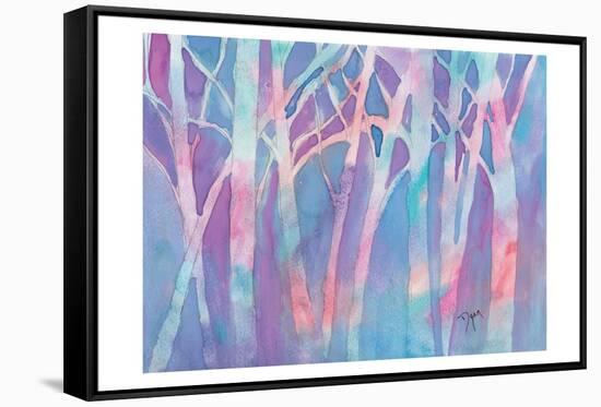 Stained Glass Trees-Beverly Dyer-Framed Stretched Canvas