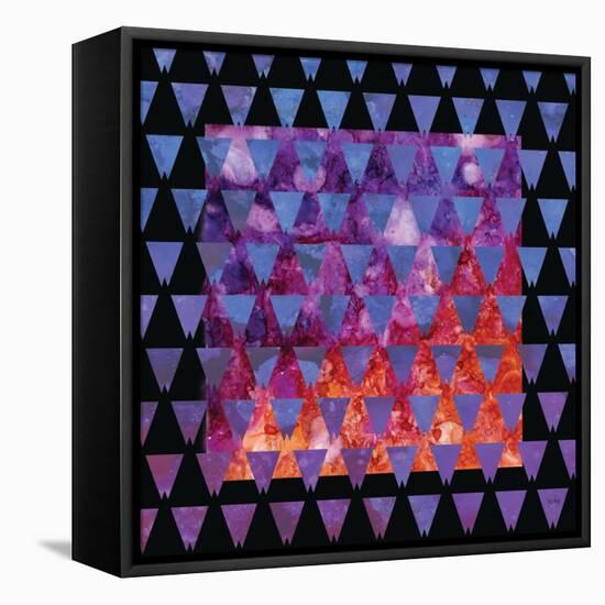 Stained Glass Triangles-Bee Sturgis-Framed Stretched Canvas