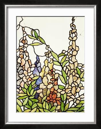 Stained Glass Window Decorated With Floral Motifs In Art Nouveau Style Giclee Print Giovanni Beltrami Allposters Com