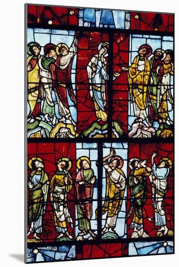 Stained-Glass Window Depicting Ascension, Saint-Julien Cathedral, Le Mans, France, 13th Century-null-Mounted Giclee Print