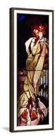 Stained-Glass Window Depicting Female Figure, 1901-1902-Georges de Feure-Framed Giclee Print