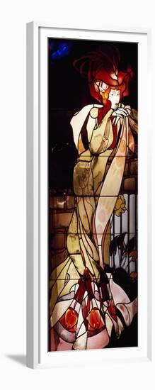 Stained-Glass Window Depicting Female Figure, 1901-1902-Georges de Feure-Framed Giclee Print