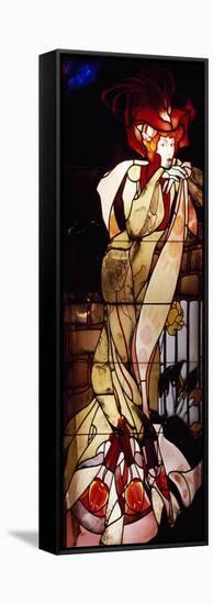 Stained-Glass Window Depicting Female Figure, 1901-1902-Georges de Feure-Framed Stretched Canvas