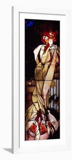 Stained-Glass Window Depicting Female Figure, 1901-1902-Georges de Feure-Framed Giclee Print