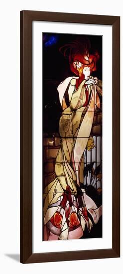 Stained-Glass Window Depicting Female Figure, 1901-1902-Georges de Feure-Framed Giclee Print