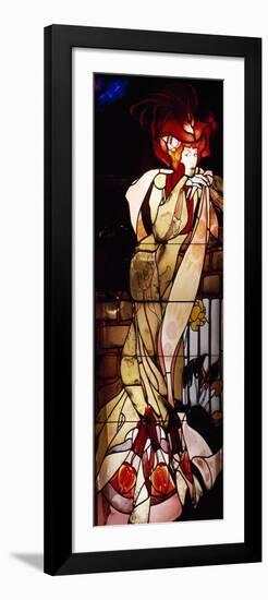 Stained-Glass Window Depicting Female Figure, 1901-1902-Georges de Feure-Framed Giclee Print