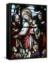 Stained Glass Window Depicting Jesus Welcoming Children, Billingshurst, Sussex-Godong-Framed Stretched Canvas