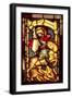 Stained Glass Window Depicting St. George and the Dragon from Cologne, circa 1300-null-Framed Giclee Print