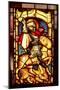 Stained Glass Window Depicting St. George and the Dragon from Cologne, circa 1300-null-Mounted Giclee Print