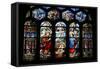 Stained Glass Window Depicting the Nativity, St. Eustache Church, Paris, France, Europe-Godong-Framed Stretched Canvas