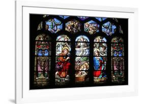 Stained Glass Window Depicting the Nativity, St. Eustache Church, Paris, France, Europe-Godong-Framed Photographic Print