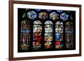 Stained Glass Window Depicting the Nativity, St. Eustache Church, Paris, France, Europe-Godong-Framed Photographic Print