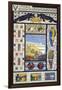 Stained Glass Window Designs, from 'Decorative Sketches', C.1895 (Colour Litho)-Rene Binet-Framed Giclee Print