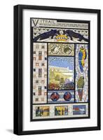 Stained Glass Window Designs, from 'Decorative Sketches', C.1895 (Colour Litho)-Rene Binet-Framed Giclee Print