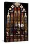 Stained-Glass Window from Brabantine Gothic Style, St Michael and St Gudula Cathedral, Belgium-null-Stretched Canvas