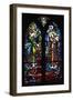 Stained-Glass Window from Church of St Pierre, Mont Saint-Michel, Normandy, France-null-Framed Giclee Print