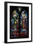 Stained-Glass Window from Church of St Pierre, Mont Saint-Michel, Normandy, France-null-Framed Giclee Print