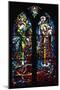 Stained-Glass Window from Church of St Pierre, Mont Saint-Michel, Normandy, France-null-Mounted Giclee Print