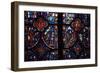 Stained-Glass Window from Notre Dame Cathedral, Paris, Ile-De-France, France-null-Framed Giclee Print