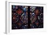 Stained-Glass Window from Notre Dame Cathedral, Paris, Ile-De-France, France-null-Framed Giclee Print