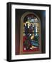 Stained Glass Window in a Church, St. Therese's Basilica, Lisieux, Basse-Normandy, France-null-Framed Premium Giclee Print