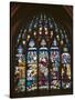 Stained Glass Window in a Church-null-Stretched Canvas