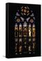 Stained Glass Window in Basilia of San Petronio, Bologna, Emilia-Romagna, Italy-null-Framed Stretched Canvas