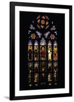 Stained Glass Window in Basilia of San Petronio, Bologna, Emilia-Romagna, Italy-null-Framed Giclee Print
