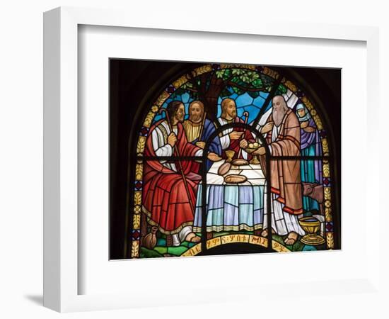 Stained Glass Window in Holy Trinity Cathedral, Addis Ababa, Ethiopia-Gavin Hellier-Framed Photographic Print