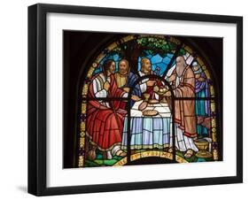 Stained Glass Window in Holy Trinity Cathedral, Addis Ababa, Ethiopia-Gavin Hellier-Framed Photographic Print