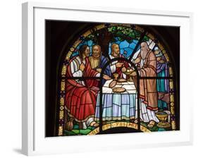 Stained Glass Window in Holy Trinity Cathedral, Addis Ababa, Ethiopia-Gavin Hellier-Framed Photographic Print