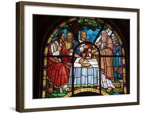 Stained Glass Window in Holy Trinity Cathedral, Addis Ababa, Ethiopia-Gavin Hellier-Framed Photographic Print