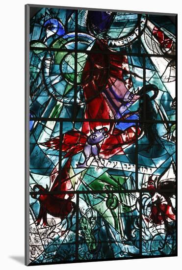 Stained glass window in the Synagogue of the Hadassah hospital showing the Tribes of Israel-Godong-Mounted Photographic Print