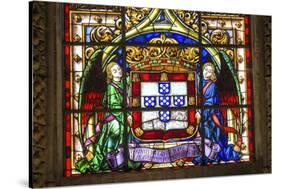 Stained Glass Window, Jeronimos Monastery, Lisbon, Portugal-Jim Engelbrecht-Stretched Canvas