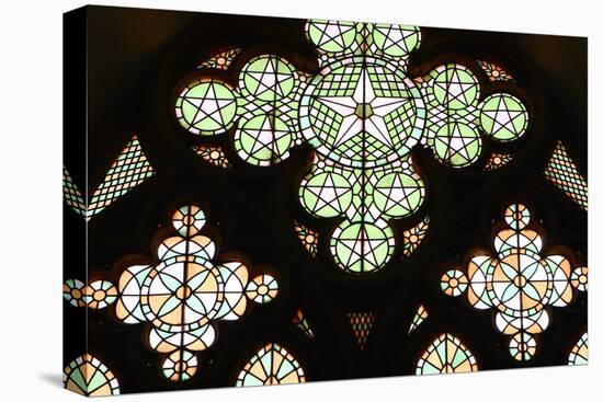 Stained Glass Window, Lala Mustafa Pasha Mosque, Famagusta, North Cyprus-Peter Thompson-Stretched Canvas