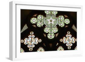 Stained Glass Window, Lala Mustafa Pasha Mosque, Famagusta, North Cyprus-Peter Thompson-Framed Photographic Print