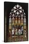 Stained Glass Window of Cathedral of St Michael and St Gudula Cathedral-null-Stretched Canvas