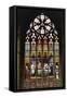 Stained Glass Window of Cathedral of St Michael and St Gudula Cathedral-null-Framed Stretched Canvas