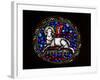 Stained Glass Window of Christ the Lamb in St. Matthias Church, Budapest, Hungary, Europe-Godong-Framed Photographic Print