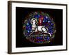 Stained Glass Window of Christ the Lamb in St. Matthias Church, Budapest, Hungary, Europe-Godong-Framed Photographic Print