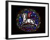 Stained Glass Window of Christ the Lamb in St. Matthias Church, Budapest, Hungary, Europe-Godong-Framed Photographic Print