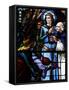 Stained Glass Window of Crusading St. Louis Meeting the Emir, St. Louis Church, Vittel, France-Godong-Framed Stretched Canvas